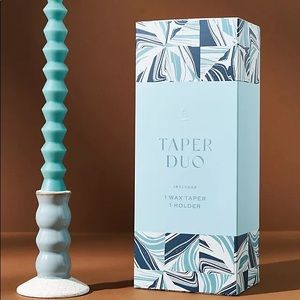 Anthropologie BRAND NEW, Taper Duo Candle & Holder Gift Set